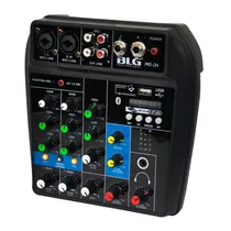 Mesa de Som BLG MG-04 - USB - Bluetooth - 4 Canais - Preto