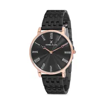 Relógio Analógico Masculino Daniel Klein Premium DK12106-6 - Preto e Rosa Ouro