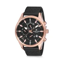 Relógio Analógico Masculino Daniel Klein Exclusive DK12222-6 - Preto e Rosa Ouro