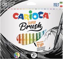 Marcador Carioca Super Brush - 42968 (20 Cores)