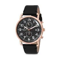Relógio Analógico Masculino Daniel Klein Exclusive DK12245-5 - Preto e Rosa Ouro