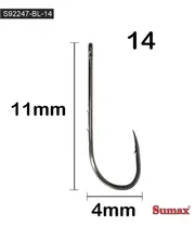 Sumax Pesca Anzuelo S92247-BL Acero Inoxidable 14" Plateado