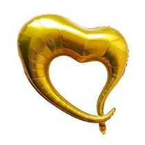 Balao para Festas Coracao YSBLD31 Dourado