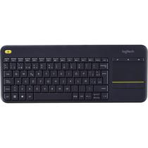 Teclado Logitech K400 Plus - Sem Fio - Espanhol - com Mouse Touch - Preto