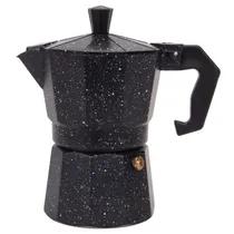 Cafeteira Italiana de Alumínio 3 Xícaras 150ML Preto Salpicado