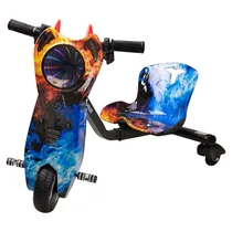 Triciclo Elétrico Audisat - 6.5" - Bluetooth - LED - Recarregável - Ice Fire
