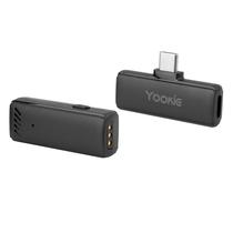 Microfone Lapela Sem Fio para Smartphone Yookie YM03 USB-C - Preto