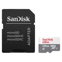 Cartão de Memória Micro SD Sandisk Ultra 128GB 100MB - SDSQUNR-128G-GN3MA