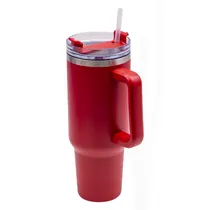 Garrafa Termica com Tampa / Canudo e Alça / 1.2 Litros - Vermelho
