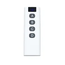 Controle Remoto RF433 com 4 Botões Sem Antena (A-D) Sem Fio RF 433MHZ de Longo Alcance - Branco