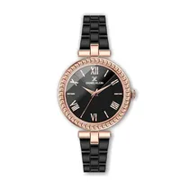 Relógio Analógico Feminino Daniel Klein Premium DK.1.12487-5 - Rosa Ouro e Preto