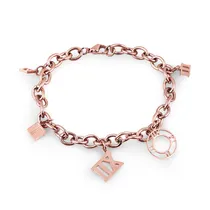 Pulseira Feminina Freelook FRJ.3.3012-4 de Aço Inoxidável - Rosa Ouro
