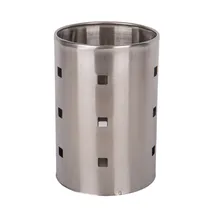 Porta-Talheres Escorredor Redondo Aço Inox 10X14CM