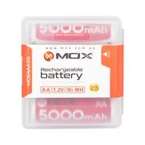 Pilha Recargável Mox AA MO-B4AA50 5000MAH 4 Unidades
