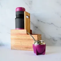 Contigo Termos Y Vasos Kit Mate 1.1L +Guampa+Bombilla+Matero Rosado