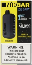 Vape Descartável Nikbar Ice Baby Banana Ice 40000 Puffs