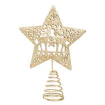Estrela Natal Dourada 12X17CM