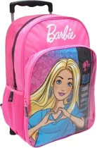 Mochila Escolar com Rodas Barbie - 71611 (Rosa)