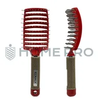 Escova de Pentear Cabelo e Desembaraçar Raquete Profissional - Vermelho
