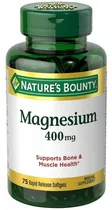 Nature's Bounty Magnesium 400MG 75 Capsulas