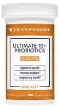 The Vitamin Shoppe Ultimate 10+ Probiotics 13 Billion (100 Cápsulas)