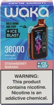 Vape Descartável Waka Blast Strawberry Banana + Ice Blast 36000 Puffs