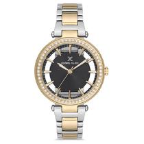 Relogio Analogico Feminino Daniel Klein DK.1.12681-6 Premium Ladies / Pulseira de Aco Inoxidavel - Prata/Dourado