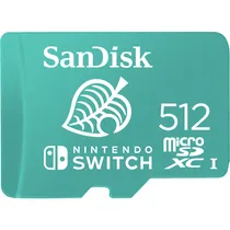 Memória Micro SD Sandisk Nintendo Switch 100-90 MB/s 512 GB (SDSQXAO-512-GNCZN)