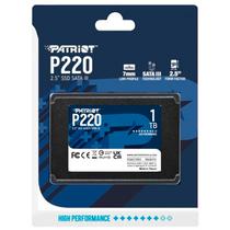 SSD Patriot P220, 1TB, 2.5", SATA 3, Leitura 550MB/s, Gravacao 490MB/s, P220S1TB25