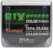 Linha Monofilamento Sumax 6X Strong SD-960 0,40MM 35LB 600M Green