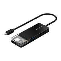 Hub USB-C FTX CT-HUBT4-PB 6EN1 4K/30HZ/5GBPS Preto  Hub USB-C F...