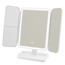 Espelho Portátil para Maquiagem Satellite A-M15 USB-C LED - Branco