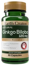 Earth's Creation Ginkgo Biloba 120MG (60 Cápsulas)
