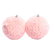 Bola de Natal de Pelúcia Rosa 10CM 2 Peças.