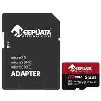 Cartao de Memoria Micro SD Keepdata Rush C10 XC I U3 V30 A2 512GB - KDMSDC10U3V30A2/512G