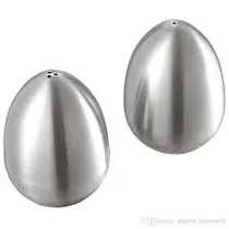 Salero Pimentero Inox Forma Huevo 2 P