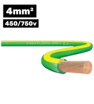 Cabo Flexsil 450/750V 1*4MM 100M Verde/Amarelo(Brasileirinh