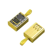 Carregador Portatil Powerbank Luo LU-6058 / 10800MAH / USB-C / Lightning / USB-A - Amarelo