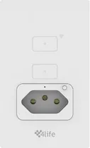 Interruptor Tomada Smart 4LIFE FLT12GZW Wall 2 Gang Branco