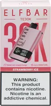 Vape Descartável Elf Bar TE30K Strawberry Ice 30000 Puffs