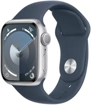 Apple Watch S9 (GPS) Caixa Alumínio Silver 41MM Pulseira Esportiva (s/M) s. Blue MR903LL