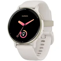 Relógio Garmin Vivoactive 5 010-02862-11 com GPS/Wi-Fi - Branco/Dourado