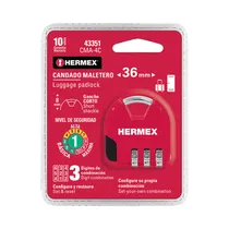 Candado de Combinación para Maleta Hermex 43351 36 MM