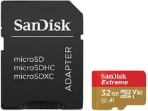 Memória Micro SD-HC Extreme Sandisk 32GB 100MBPS 2X1 U3