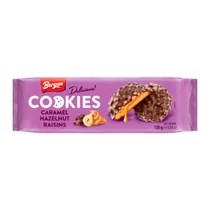 Biscoito Bergen Cobertura de Chocolate Recheio Caramelo e Avelã 130G