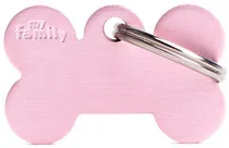 Medalha de Identificação Myfamily Osso Pequeno MFB04 - Rosa