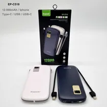 Carregador Port. Ecopower EP-C518 White 12000MAH W