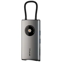 Hub FTX-HUBL3-Ag 8 In 1 USB-C/ HDMI/ USB-A/ SD/ RJ45 - Prata
