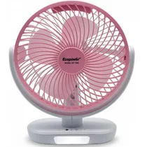 Ventilador de Mesa Ecopower EP-V009 6" 3VEL/3PAS/Recarregável/Bivolt - Rosa  Ventilador ...