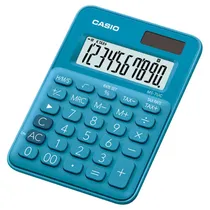 Calculadora Casio MS-7UC-Bu 10 de Dígitos Solar/Batería - Azul